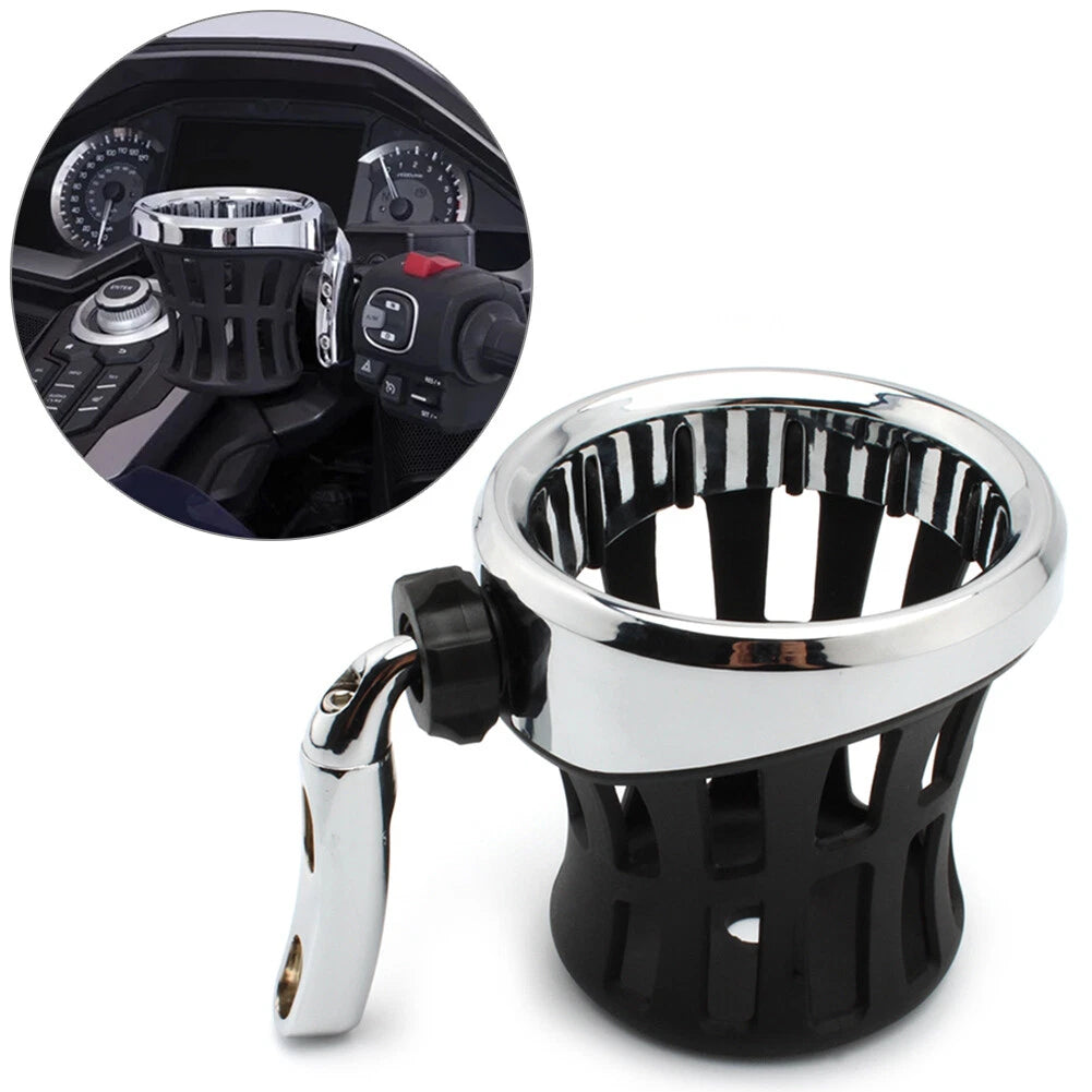 Motorcycle Handlebar Cup Drink Holder Basket Mount Universal for Harley