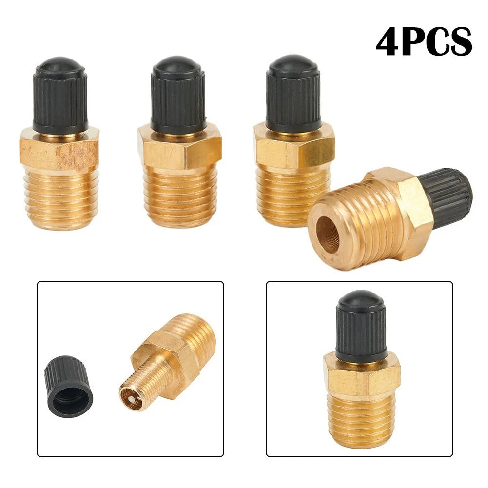 4 X 1/4 NPT MPT Solid Brass Air Compressor Tank Fill Valve Accessories Replace