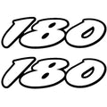 Tracker Boat Decal Stickers - 180 White Black (pair)