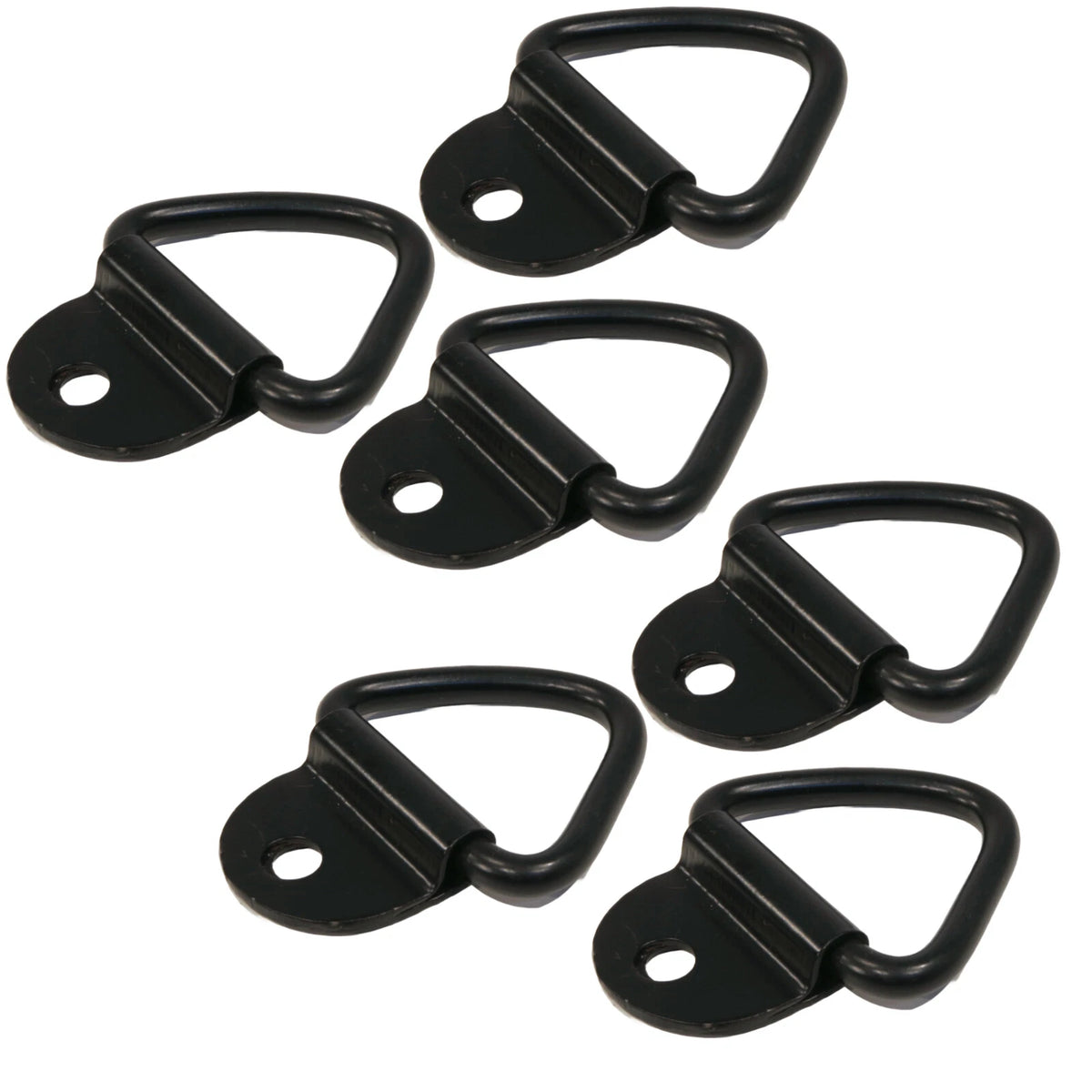 (6) 1/4" Steel D Ring Rope Tie Down Surface Mount Truck Trailer Camper ATV SR12