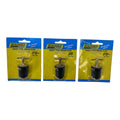 SeaChoice 18801, Marine Twist Type Drain Plug Brass with Neoprene Seal 1'' 3 Pack
