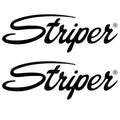 Striper Boat Emblem Decal Stickers - Logo 16 3/4 Inch Black (pair)