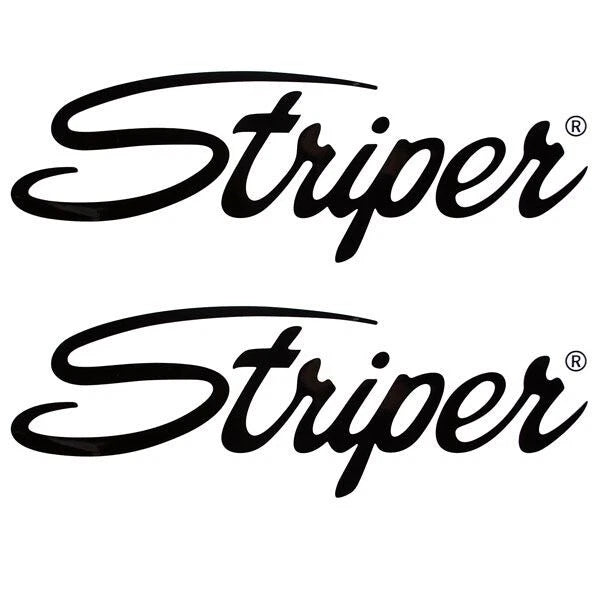 Striper Boat Emblem Decal Stickers - Logo 16 3/4 Inch Black (pair)