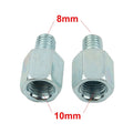Set Mirror Adapter Threaded 10mm to 8mm Accessories Clockwise Motorcycle