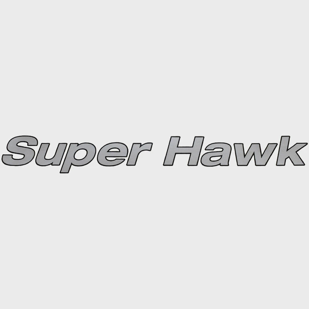 Crestliner Boat Model Decal 2201465 - Super Hawk Silver Black Sticker