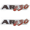 Yamaha Boat Raised Decals F1C-U4125-20 - AR230 Silver Stickers (pair)