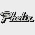 Bass CAT Boat Sticker Decal - Phelix Emblem Silver - Black Vinyl