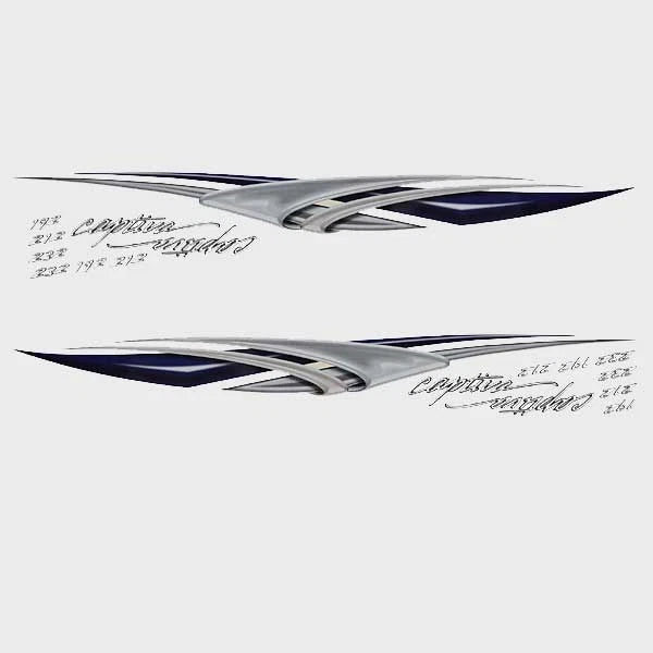 Rinker Boat Graphic Decals VS218614 - Captiva 82 X 10 Inch (set of 2)