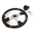 Hub Adapter & 14" Black Steering Wheel, Formula GT for All-Terrain Vehicle ATV