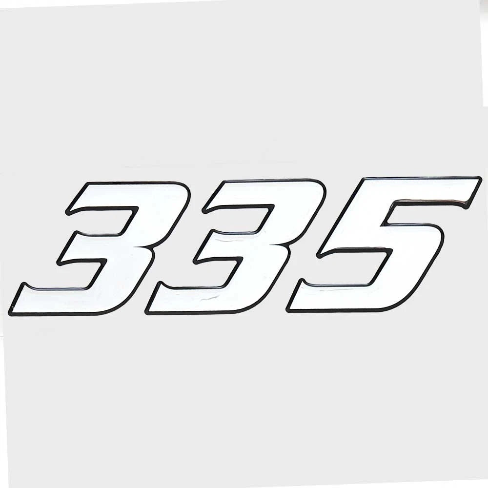 Baja Boat Raised Decal 1887443 - 335 Model Silver Mirrored Sticker