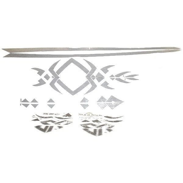 Sea Ray Boat Wakeboard Decal Kit 2700601 - Sun Dancer 2009 Gray