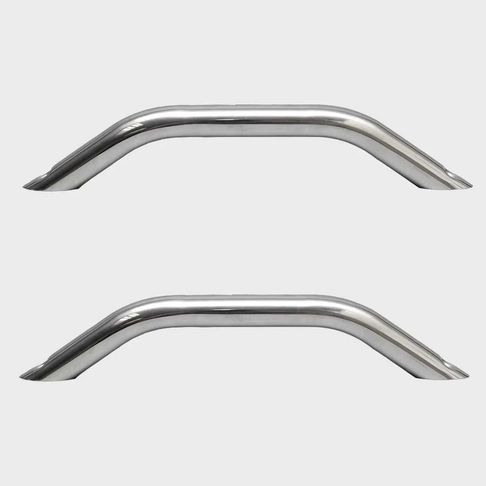 Boat Grab Handles - 12 X 2 1/8 Inch Silver Aluminum (pair)