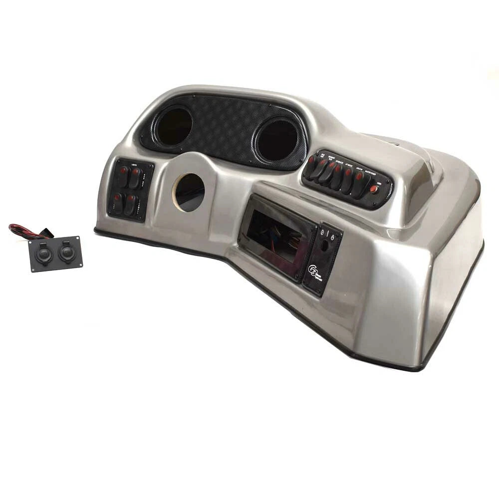 G3 Boat Dash Steering Panel 73427328 - with Switches Gray Black