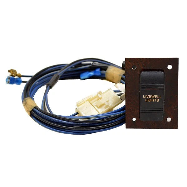 Boat Livewell Switch Panel - 2 3/4 X 2 Inch Plastic Woodgrain