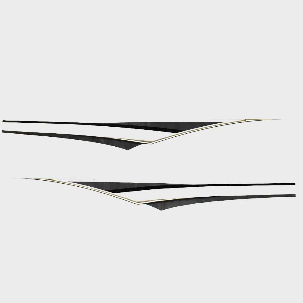 Weeres Pontoon Boat Decals U26678-01 - Black Graphic Sticker (set of 2)