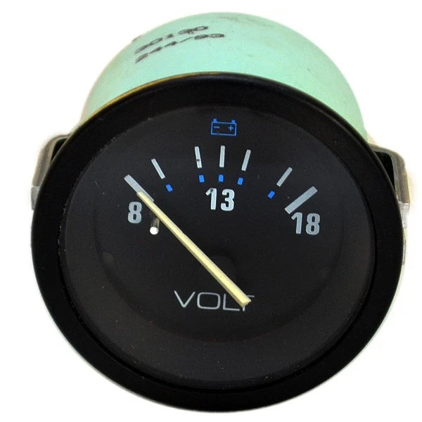 Teleflex 30130 Boat Volt Gauge Black Face - Bezel White Needle with Bracket