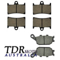 Motorcycle Front - Rear Disc Brake Pads for FA174 FA380 YZF-R1 04 05 06 R1