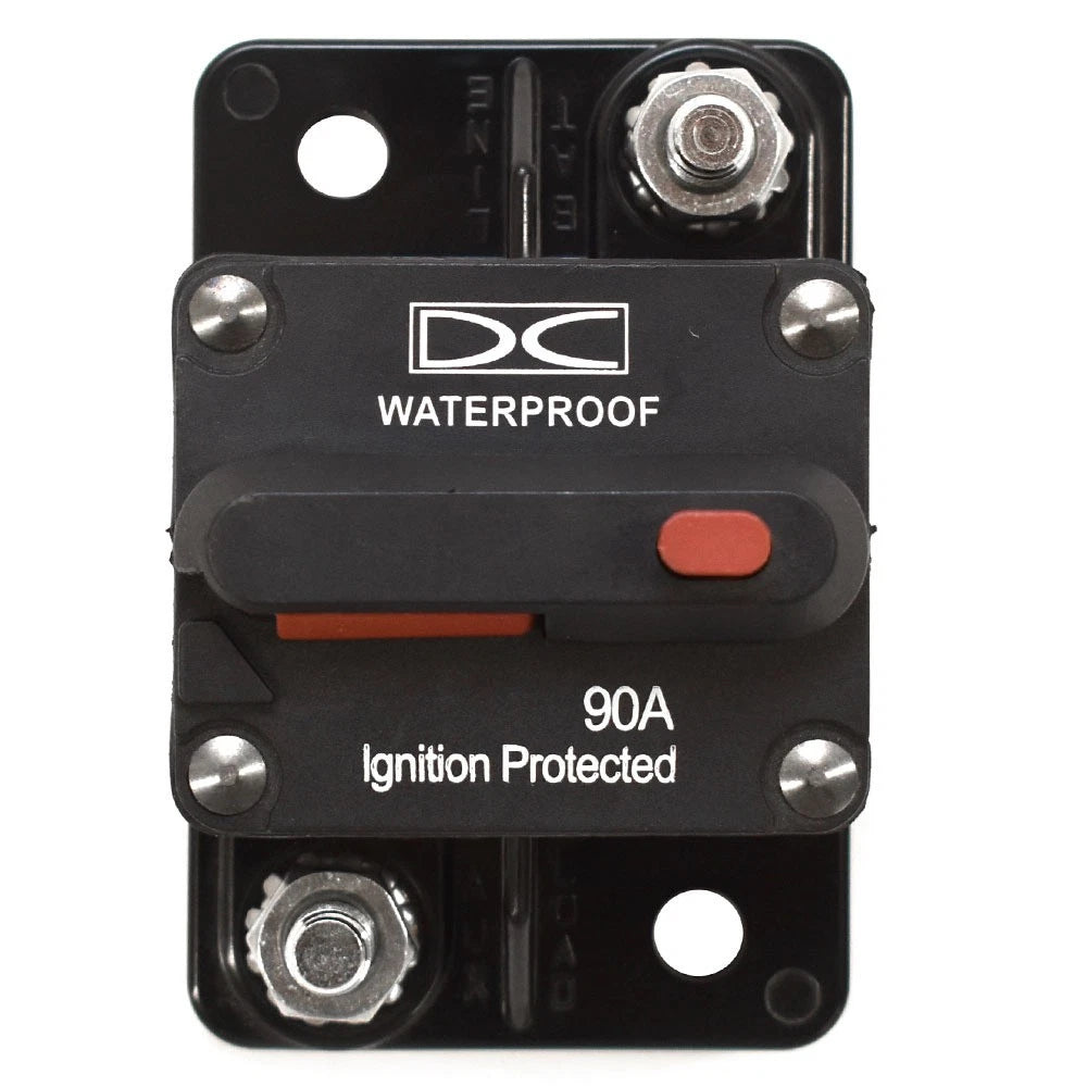 Del City Boat Surface Mount Breaker 76610 - 90 Amp 1/4 Inch Studs