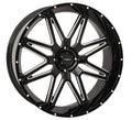 SYSTEM 3 St7 Wheel 24x9 5+4 (0mm) 4/137 Gloss Black Milled for ATV/UTV