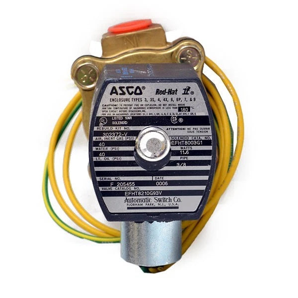 ASCO Boat 2-Way Valve EFHT8210G93V - Red Hat 3/8 Inch Solenoid