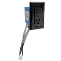 Boat Outlet Panel - Type B 4 1/2 X 2 3/4 Inch Black Plastic