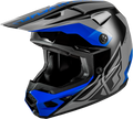 FLY Racing Kinetic Crest Helmet Off-Road Motorcycle Helmet Small Grey/Black/Blu E