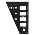 Bass CAT Boat Blank Switch Panel - Rocker Black with Lines