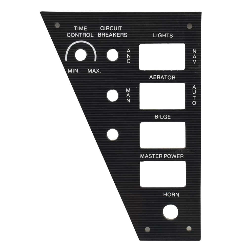 Bass CAT Boat Blank Switch Panel - Rocker Black with Lines
