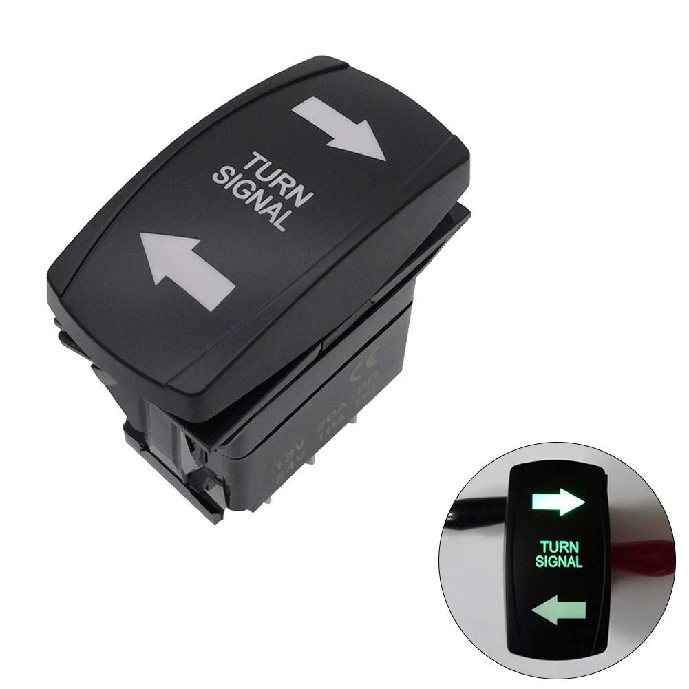 Part Switch Turn Signal Vehicle 7Pin ABS Accessories Black Boat for RV