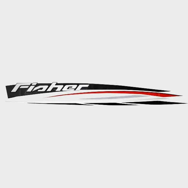 Fisher Boat Hull Decal 142771 - Black Graphic Sticker (STBD)