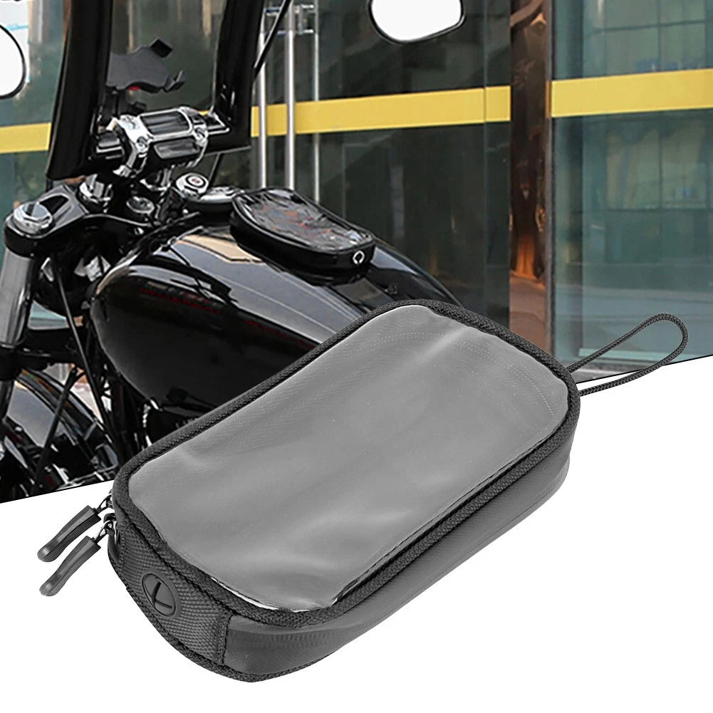 Stylish and Functional PU Leather Motorcycle Phone Holder with 7PCS Magnets