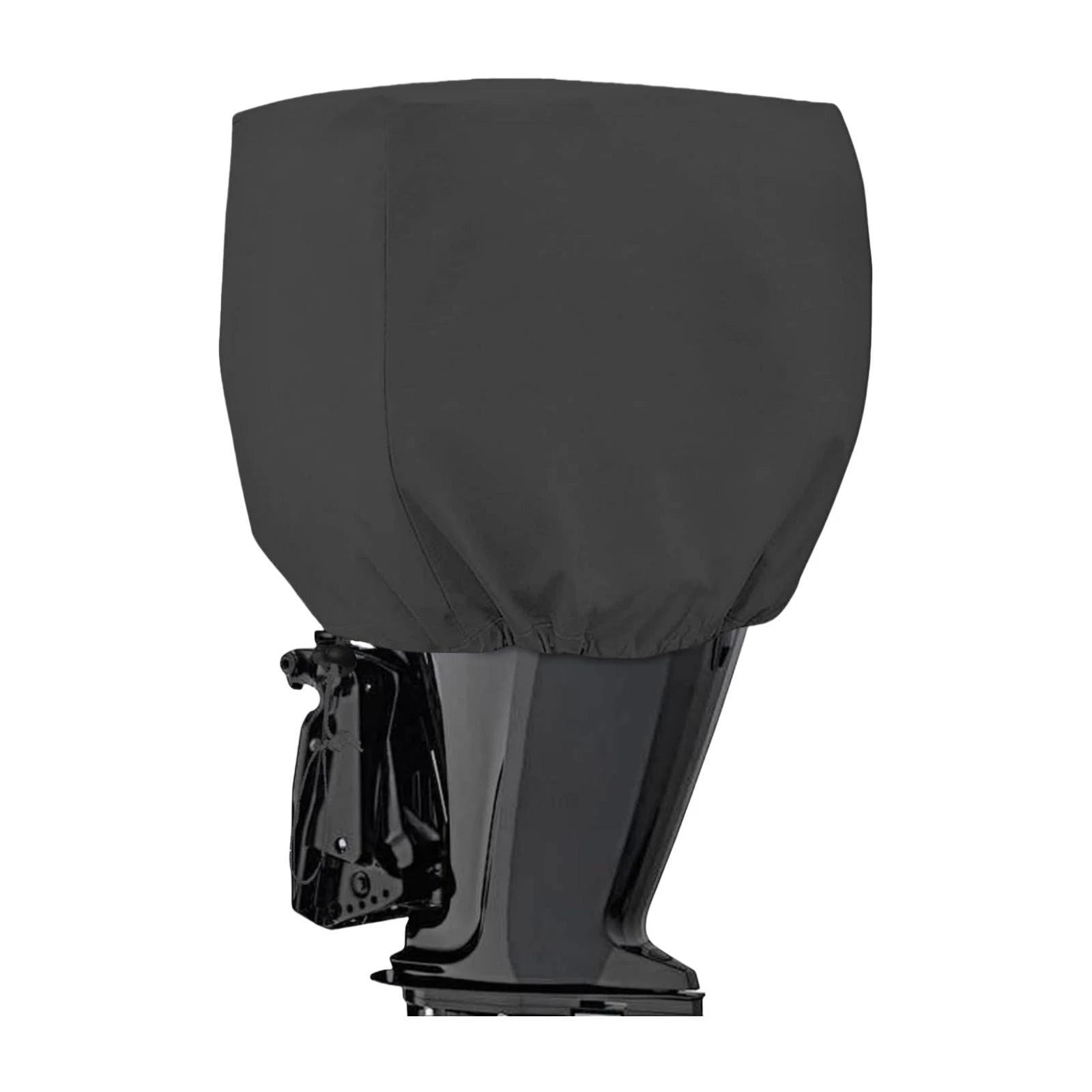 Black Universal Trailerable Boat Outboard Motor Cover - Fits 30 to 60 HP Engines