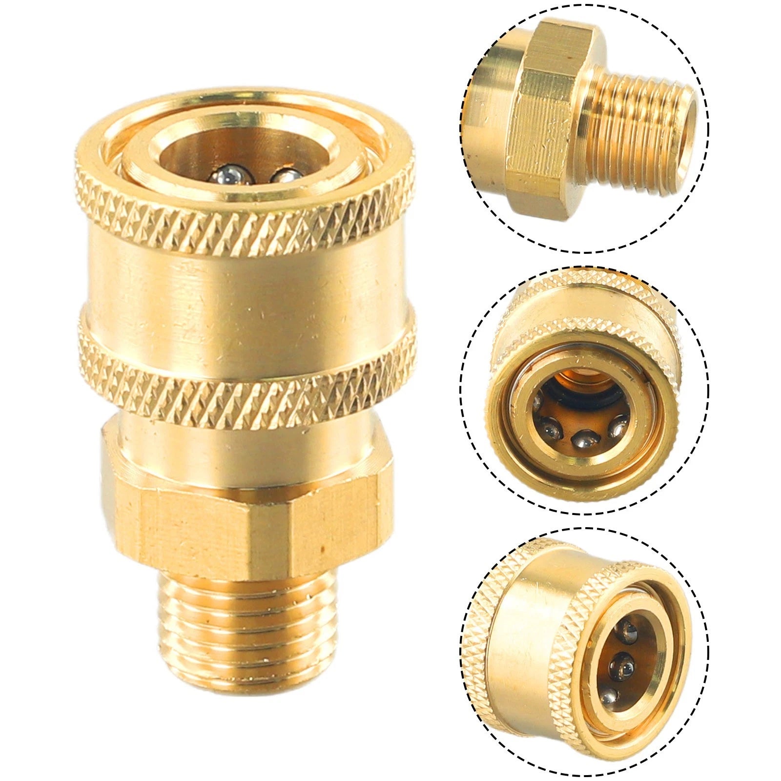 Pressure Washer for m22 to 1/4 Male Quick-plug Replacement 5000 PSI