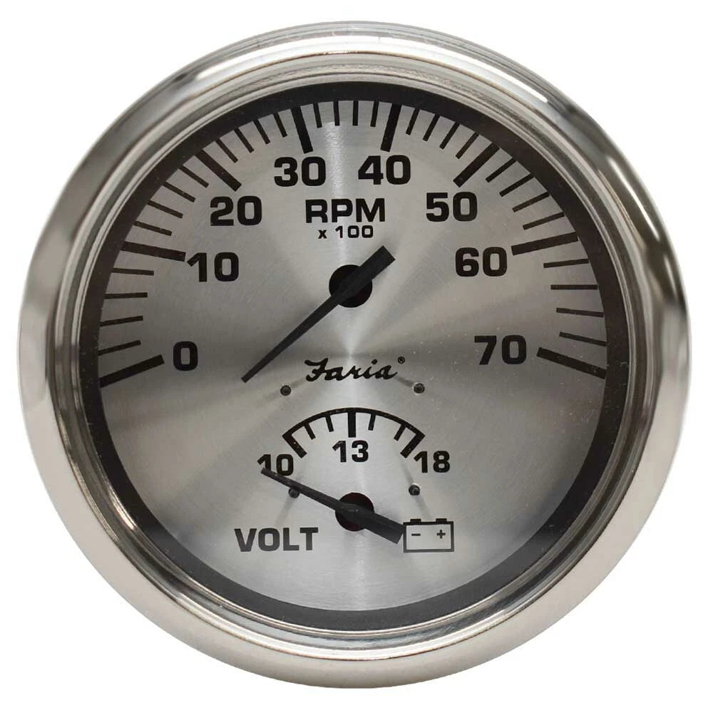 Faria Boat Multifunction Gauge GT0084A - 3 1/4 Inch Volt Tachometer