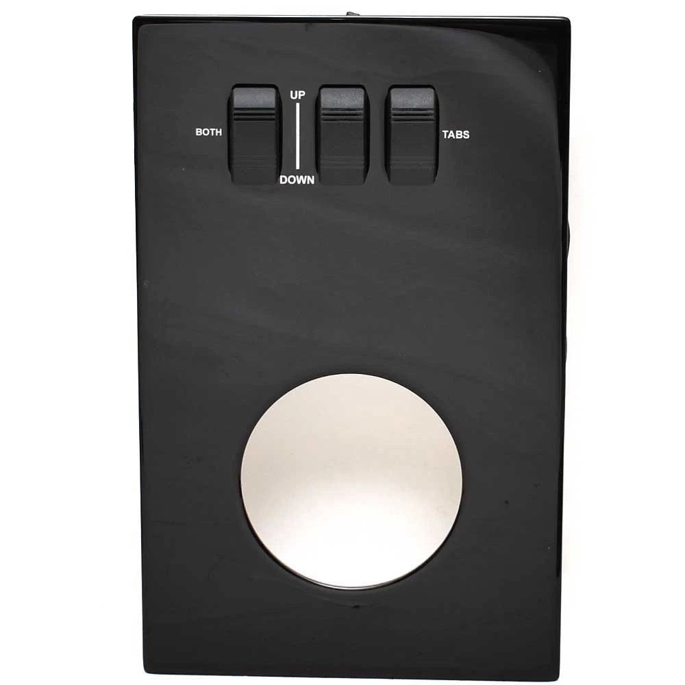 Fountain Boat Trim Tab Panel - 13 3/4 X 9 5/8 Inch Black Acrylic