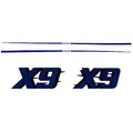 MasterCraft Boat Raised Decals 7506018K - X-9 Navy Blue (4 Pc. Set)