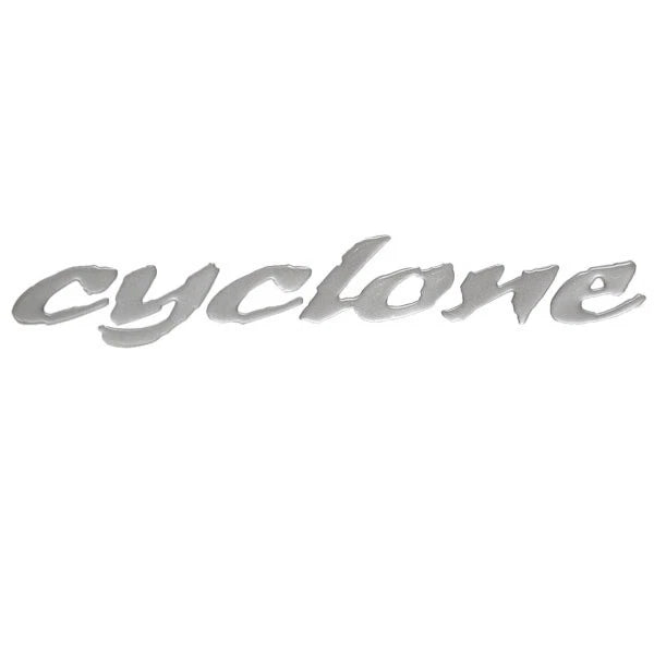 Ski Centurion Boat Raised Decal - Cyclone Metallic Silver 13 1/2 Inch
