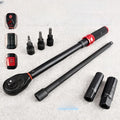 7 Pc Torque Wrench Set with 72 Tooth Ratchet and Ignition Sockets for Mechanics
