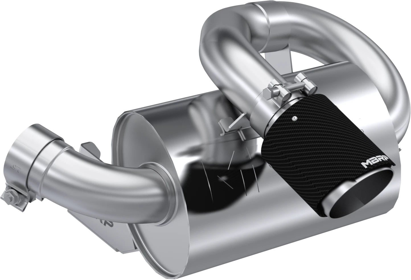 MBRP Single Slip-On Center Exit Exhaust with 4.5" Muffler for Can-Am Maverick