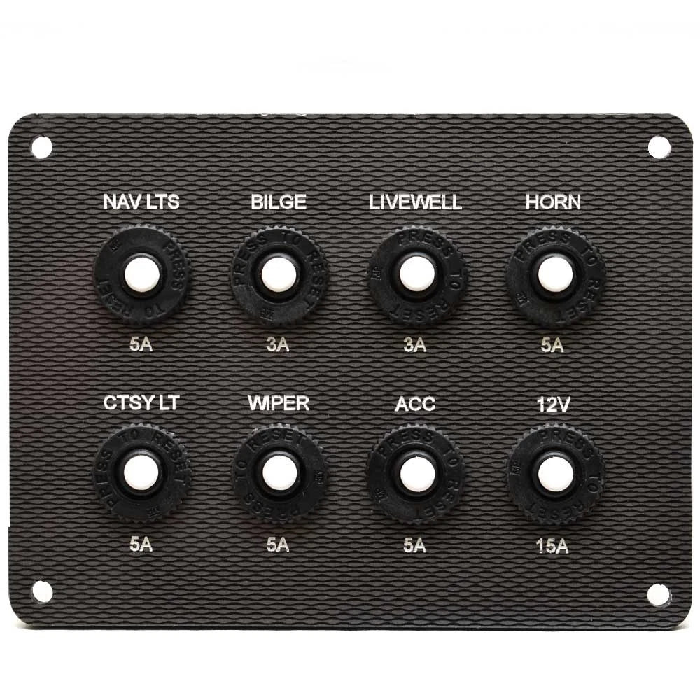 Lund Boat Breaker Switch Panel 2244120 - with Fuse Block 5 X 3 3/4 Inch