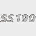 Lowe Boat Raised Decal 2156176 - SS 190 Silver Plastic 8 3/4 X 2 Inch