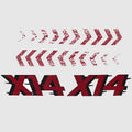 MasterCraft Boat Decal Stickers - X14 Pro Tour Red