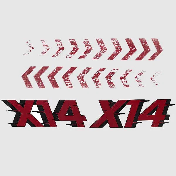 MasterCraft Boat Decal Stickers - X14 Pro Tour Red