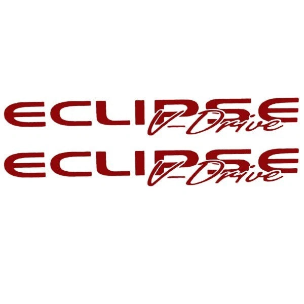 Ski Centurion Boat Decal - Eclipse V-Drive Red Vinyl 12Inch (set of 2)