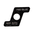 MasterCraft Boat Blank Switch Plate - FWD Bilge Black Aluminum