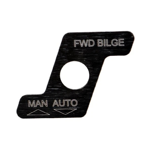 MasterCraft Boat Blank Switch Plate - FWD Bilge Black Aluminum