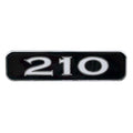 Ranger Boat Decal 7D016 - 210 Black - Silver Vinyl 5 1/4 Inch