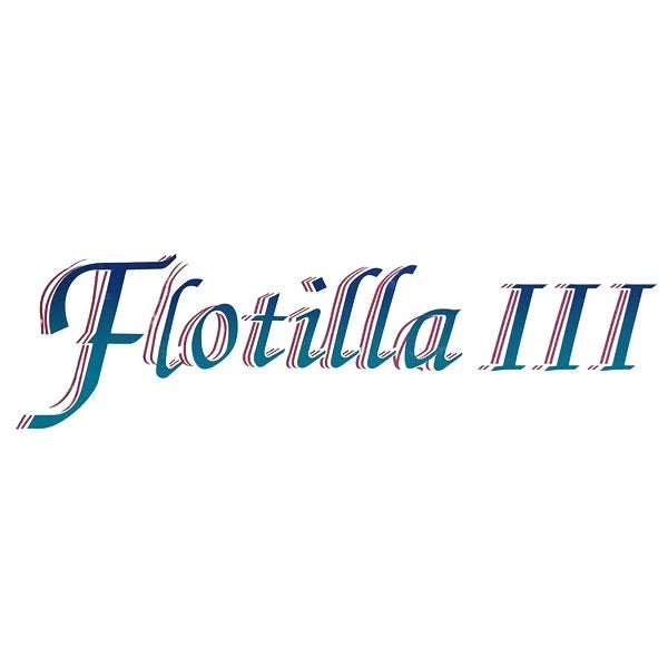 Rinker Boat Decal - Flotilla III Blue - Metallic Pink 23 1/4 Inch