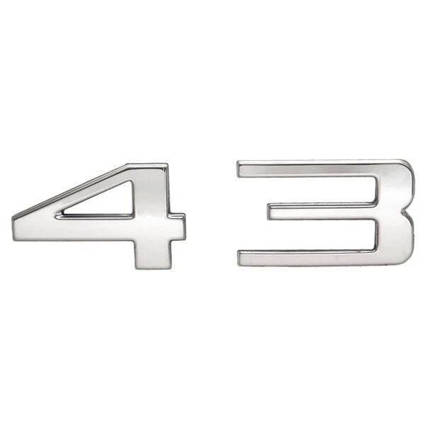 Carver Yachts Boat Raised Decal 8150642 - Number 43 Chrome 5 Inch