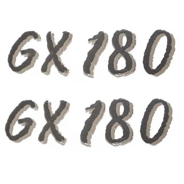 Glastron Boat Decal Emblem Sticker - Mirrored Silver GX 180 (pair)
